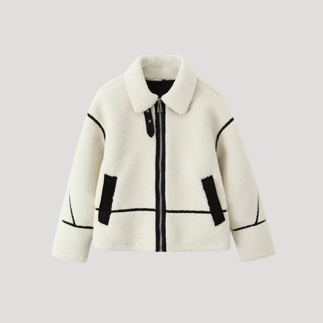 Damen - Fleecejacke - Gemütlicher Teddy Borg Stil - Weich und Warm für jeden Anlass