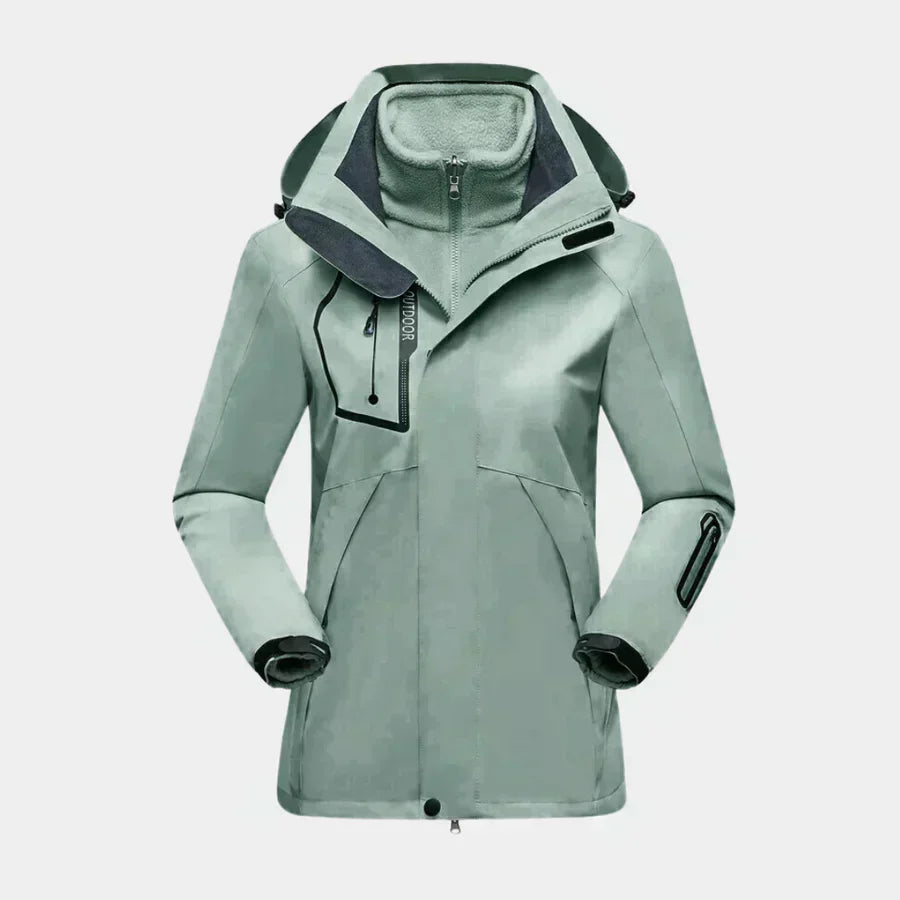 Damen - Multifunktionale Langarm Skijacke - Wetterfest & Stylisch - Perfekt für Outdoor-Aktivitäten