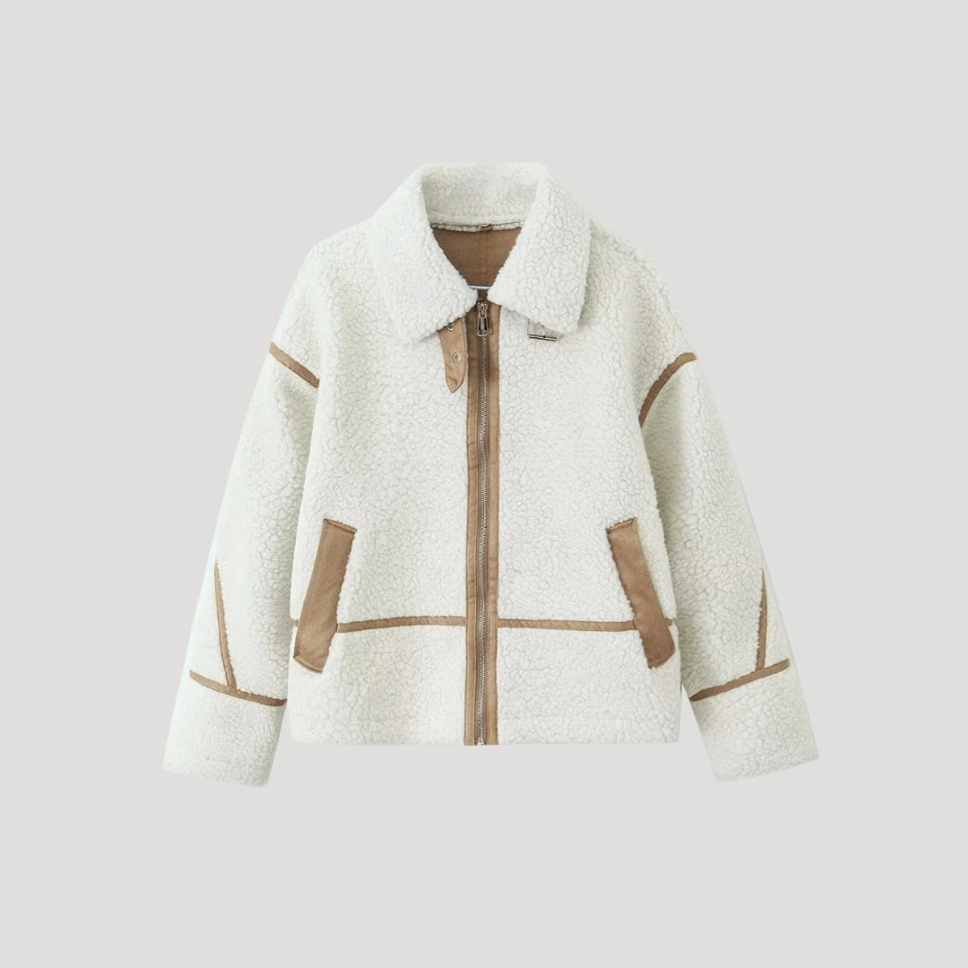 Damen - Fleecejacke - Gemütlicher Teddy Borg Stil - Weich und Warm für jeden Anlass