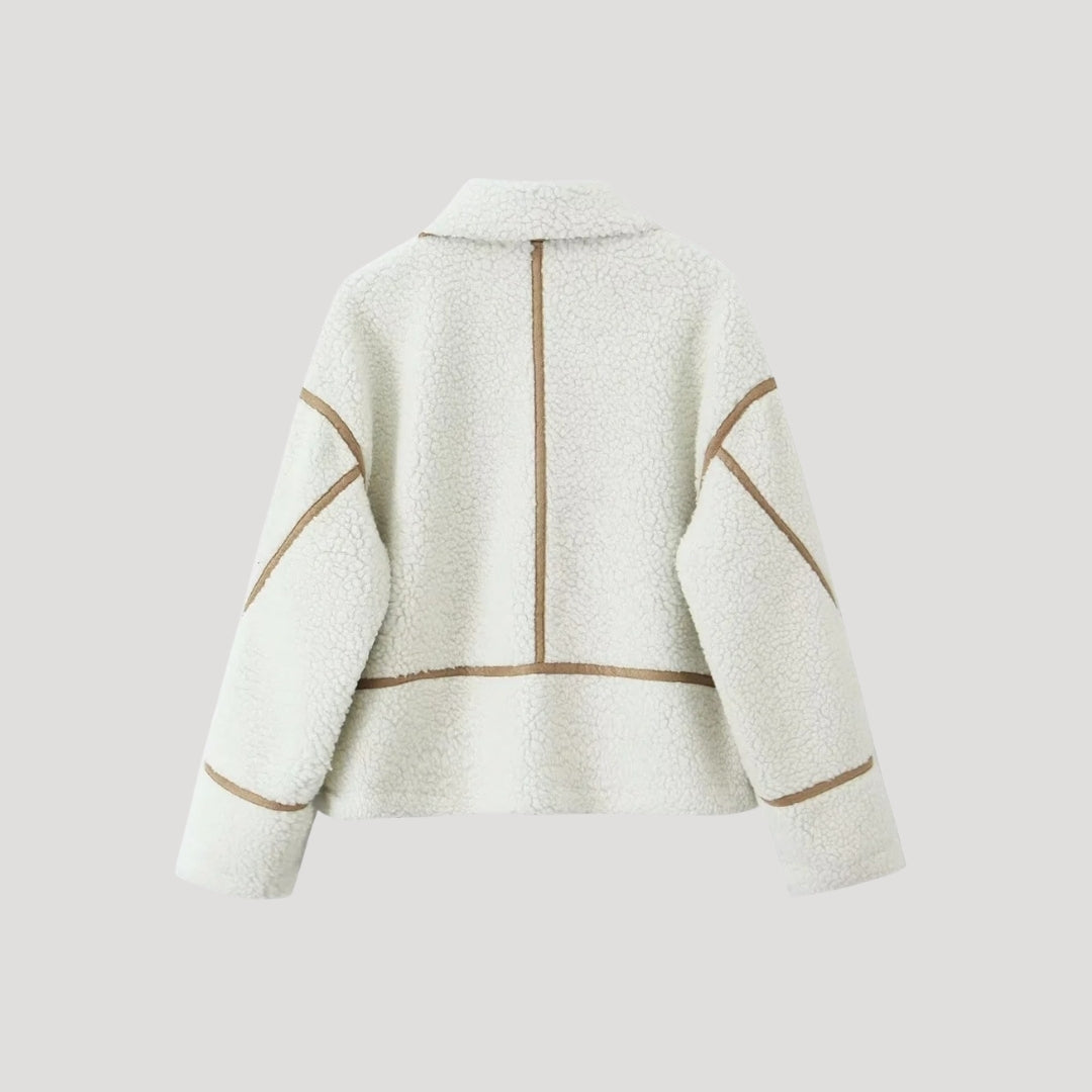 Damen - Fleecejacke - Gemütlicher Teddy Borg Stil - Weich und Warm für jeden Anlass