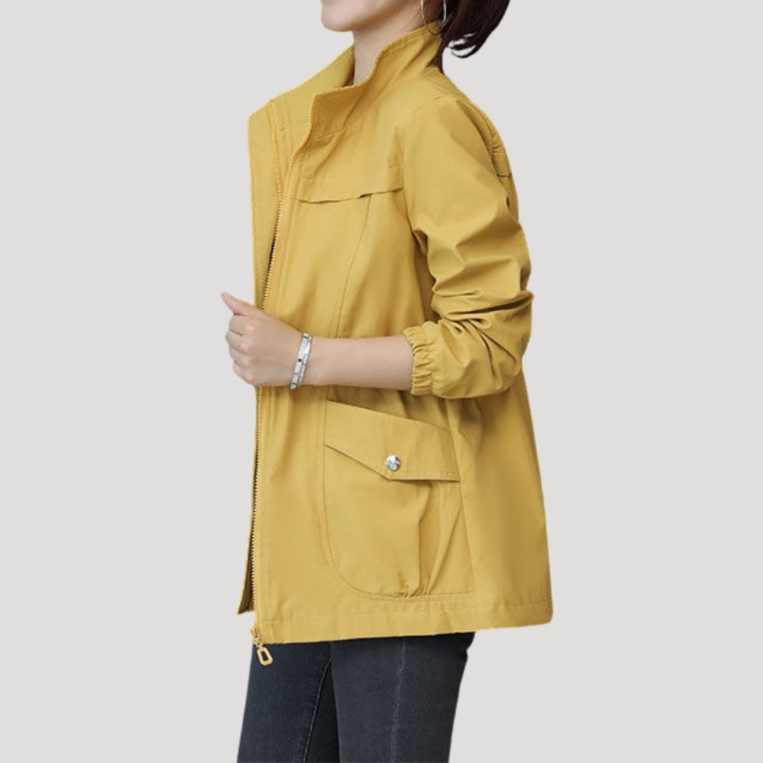 Damen - Leichte Windbreaker-Jacke - Wasserdichte - Atmungsaktiv und Stylisch für Freizeit und Outdoor