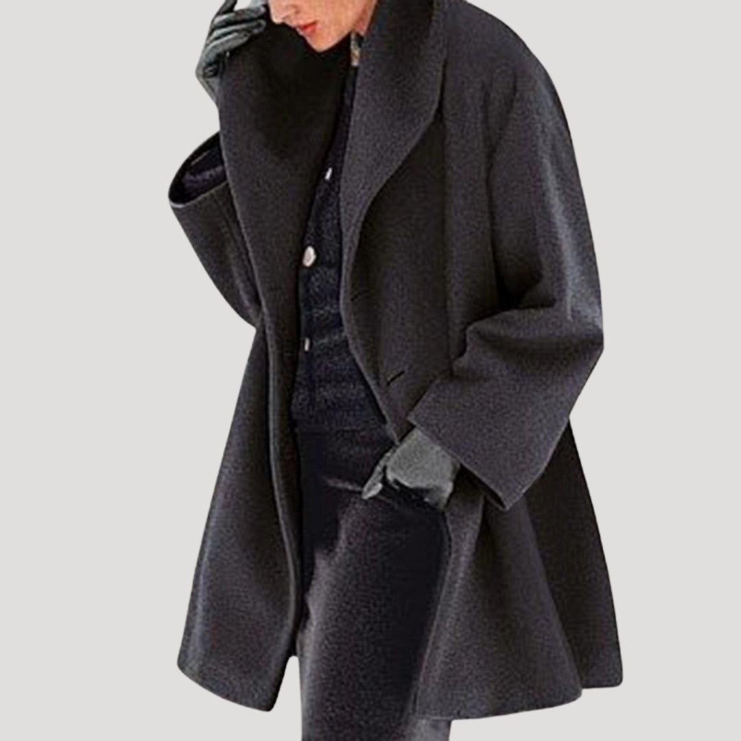 Damen - Mantel - Woll - Winter Style - Übergroßer Stil für kühle Tage