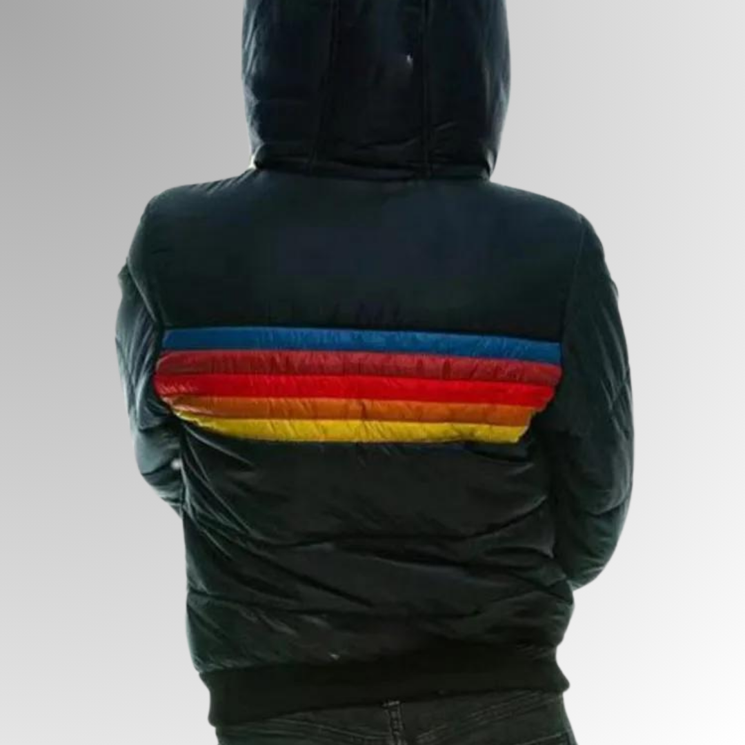 Damen - Pufferjacke - Wasserdicht mit Kapuze - Farbblock Design - Stilvolle Outdoor Abenteuer