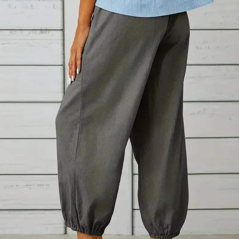 Damen - Leichte Sommerhose - Atmungsaktives Material - Bequemer Stil für den perfekten Sommerlook
