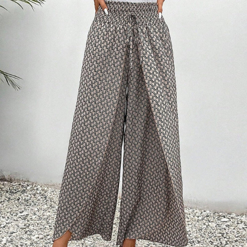 Damen - Hosen - Leichtes Material - Weite Bein - Modische Freizeithose für jeden Anlass