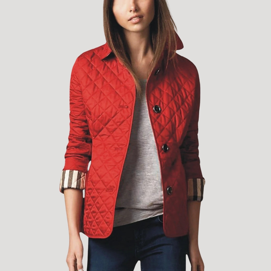 Damen - Leicht wattierte Sommerjacke - Diamond Knit - Atmungsaktive und stylische Übergangsjacke