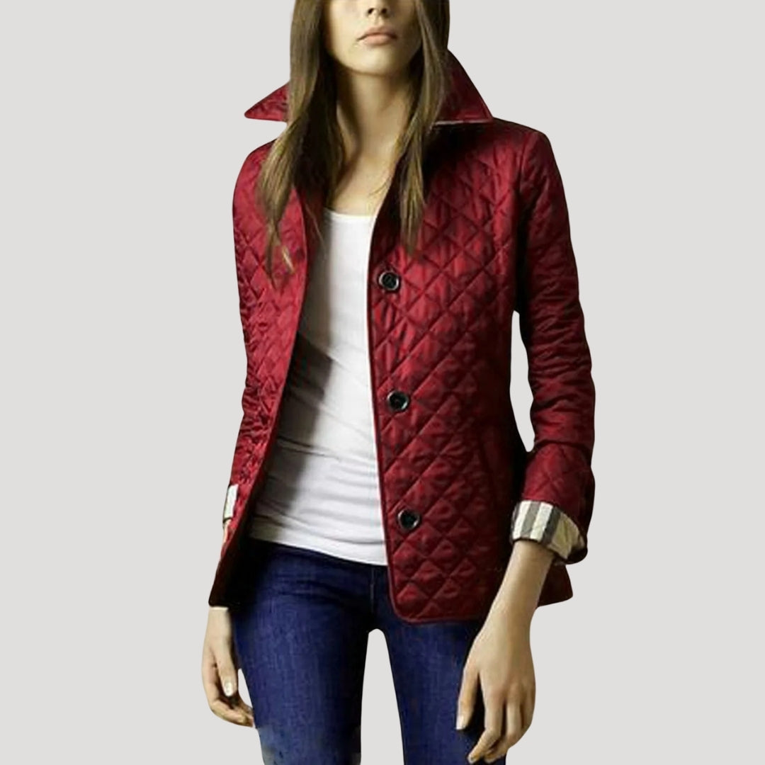 Damen - Leicht wattierte Sommerjacke - Diamond Knit - Atmungsaktive und stylische Übergangsjacke