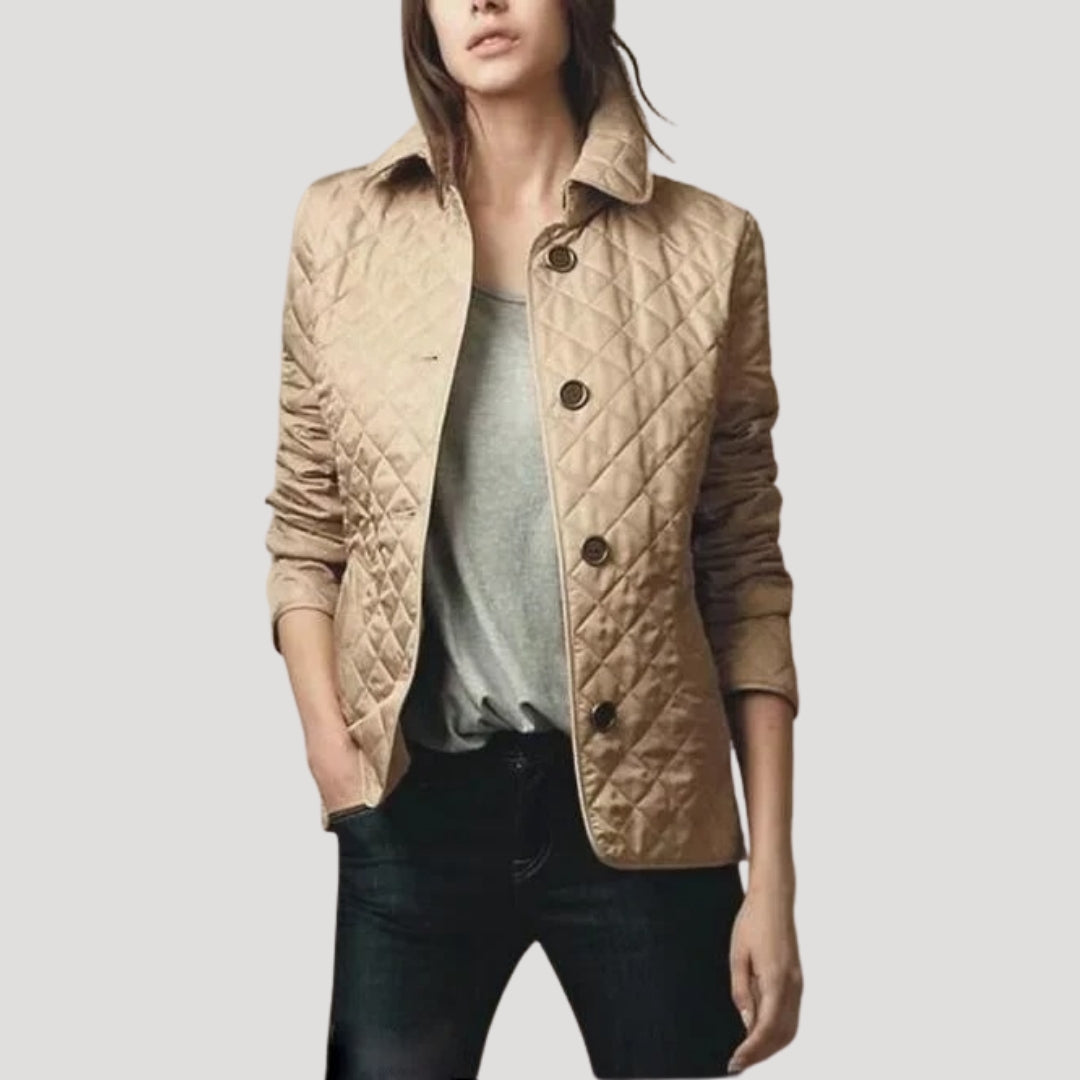 Damen - Leicht wattierte Sommerjacke - Diamond Knit - Atmungsaktive und stylische Übergangsjacke