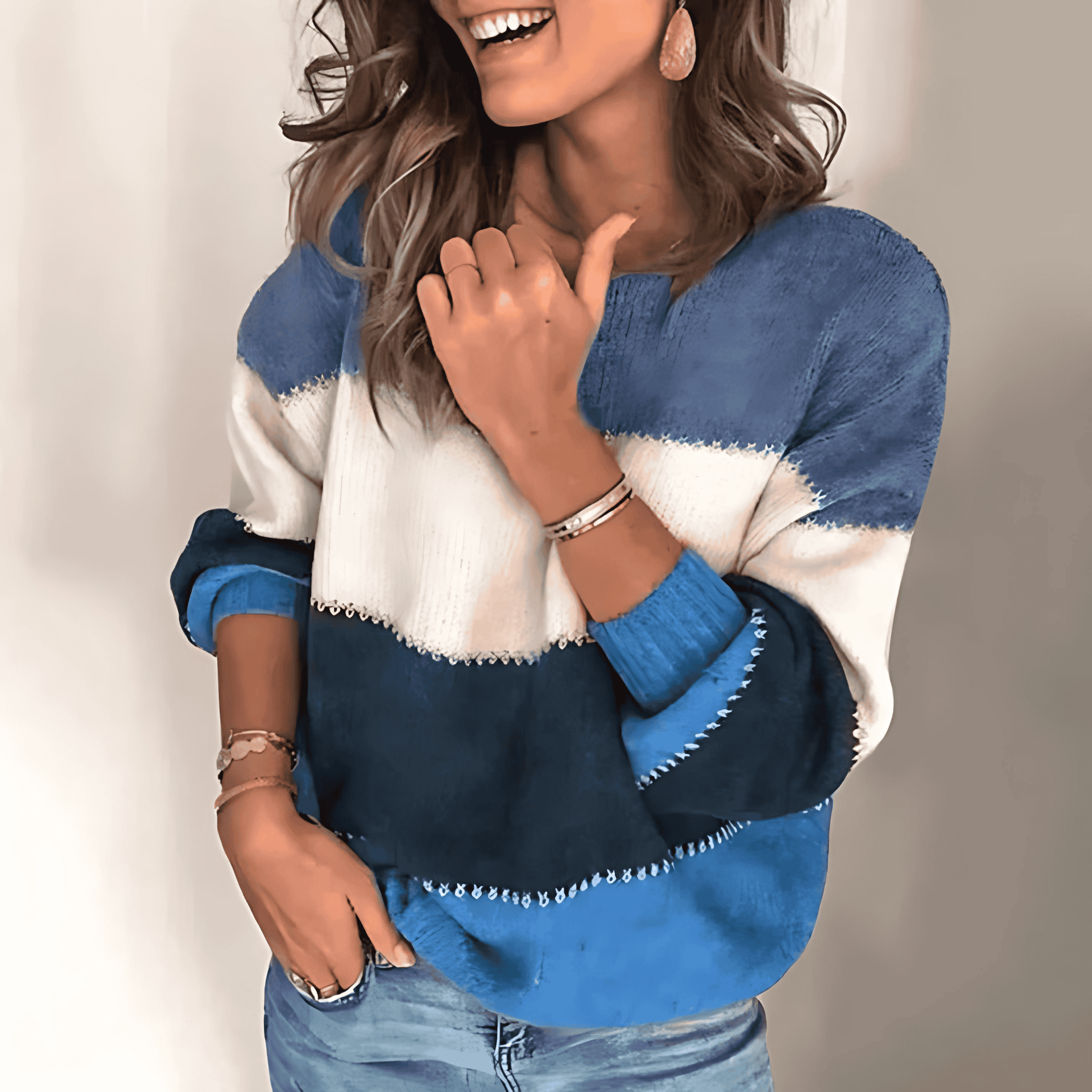Damen - Eleganter Strickpullover - Bequemer Pullover - Hochwertigem Material - Stilvoll & vielseitig