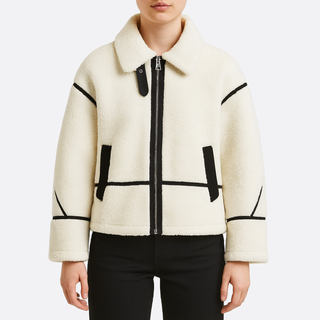 Damen - Fleecejacke - Gemütlicher Teddy Borg Stil - Weich und Warm für jeden Anlass