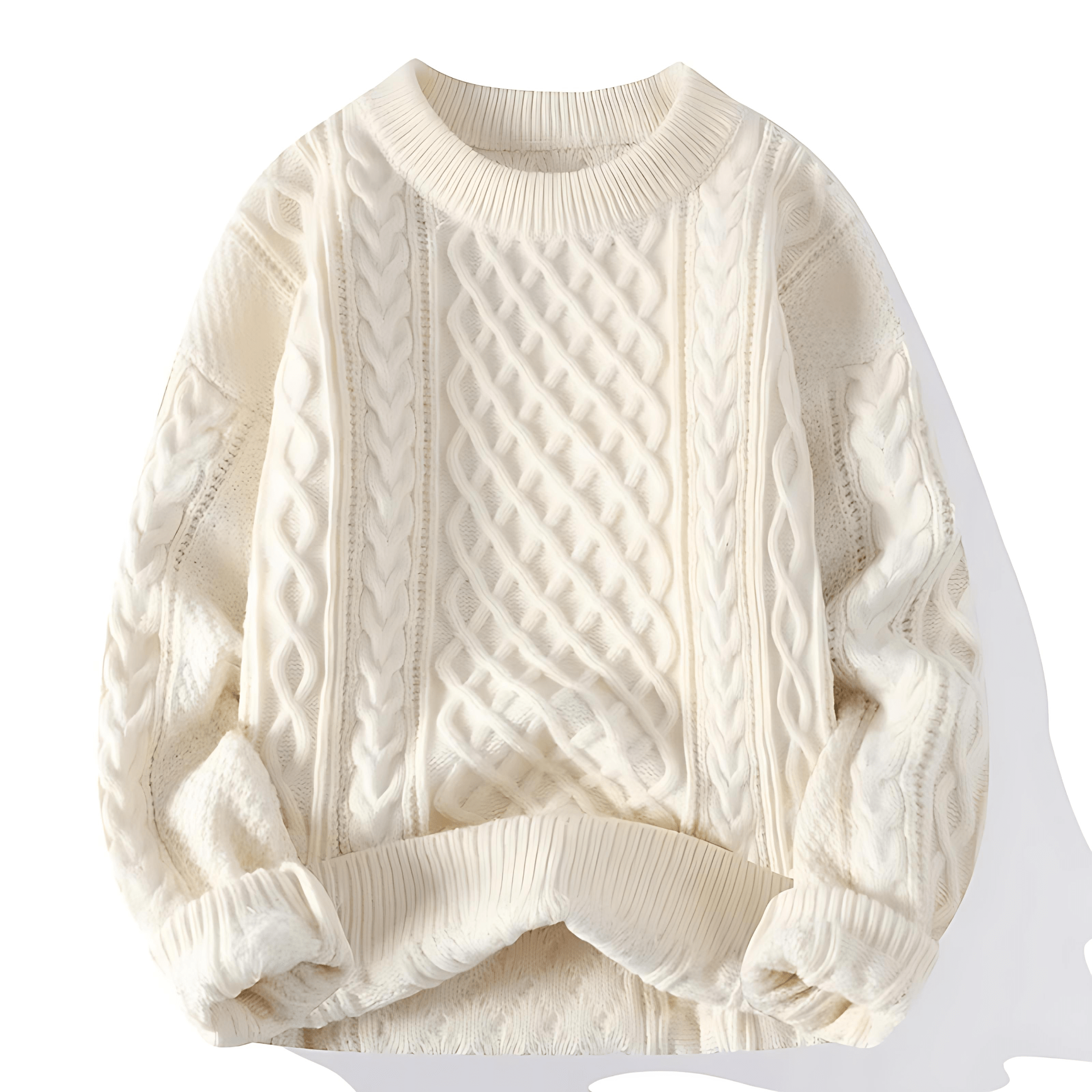 Damen - Grobstrickpullover - Rundhalsausschnitt - Bequem & Stylisch - Perfekt für jede Jahreszeit