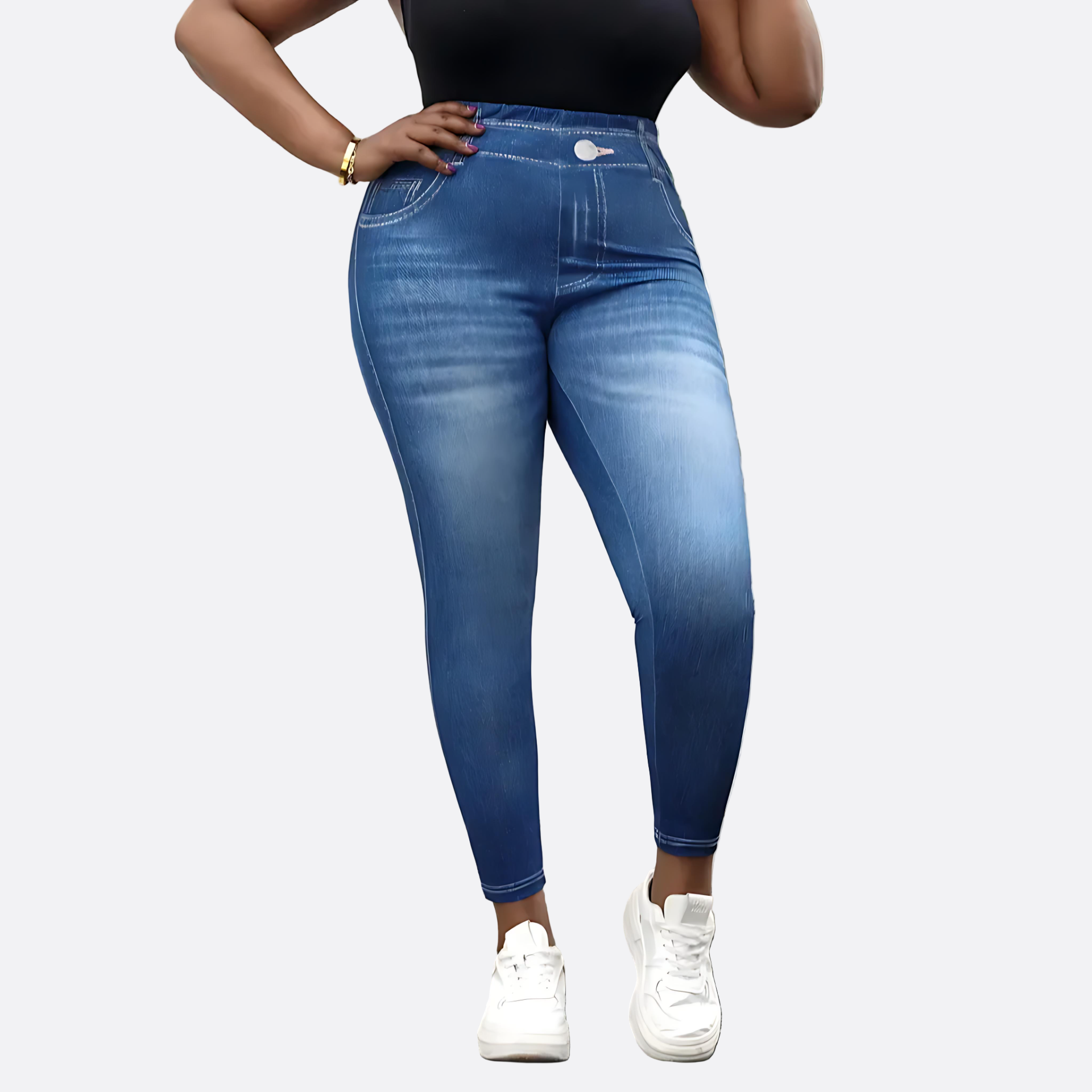 Damen - Jeggings in Übergrößen - Bequemer Stretch-Stoff - Modischer Look für jeden Anlass
