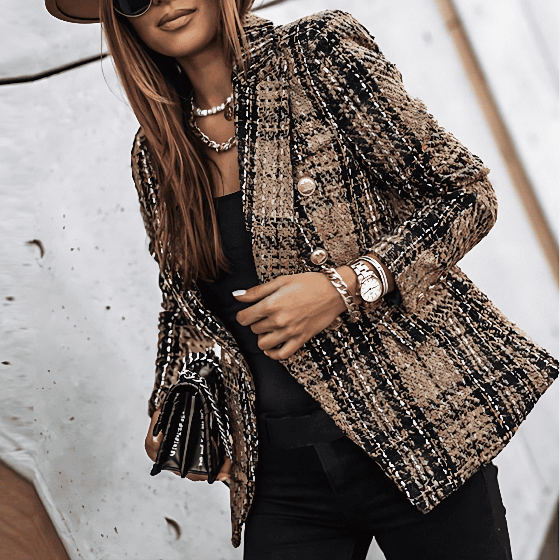 Damen - Klassischer Blazer mit Einzelverschluss - Eleganter Schnitt für jeden Anlass