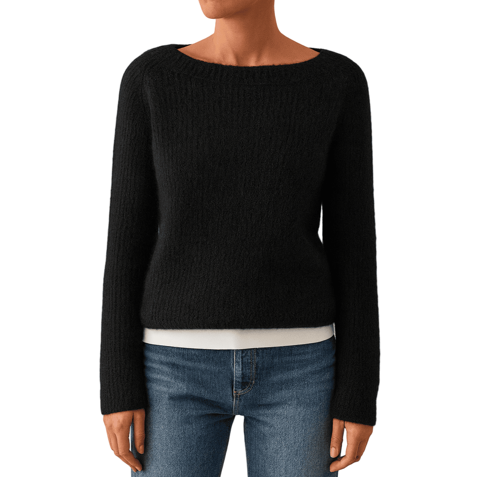 Damen - Langärmeliger Strickpullover - Weichem Stoff - Lockere Passform - Bequemer und stilvoller Strickpullover