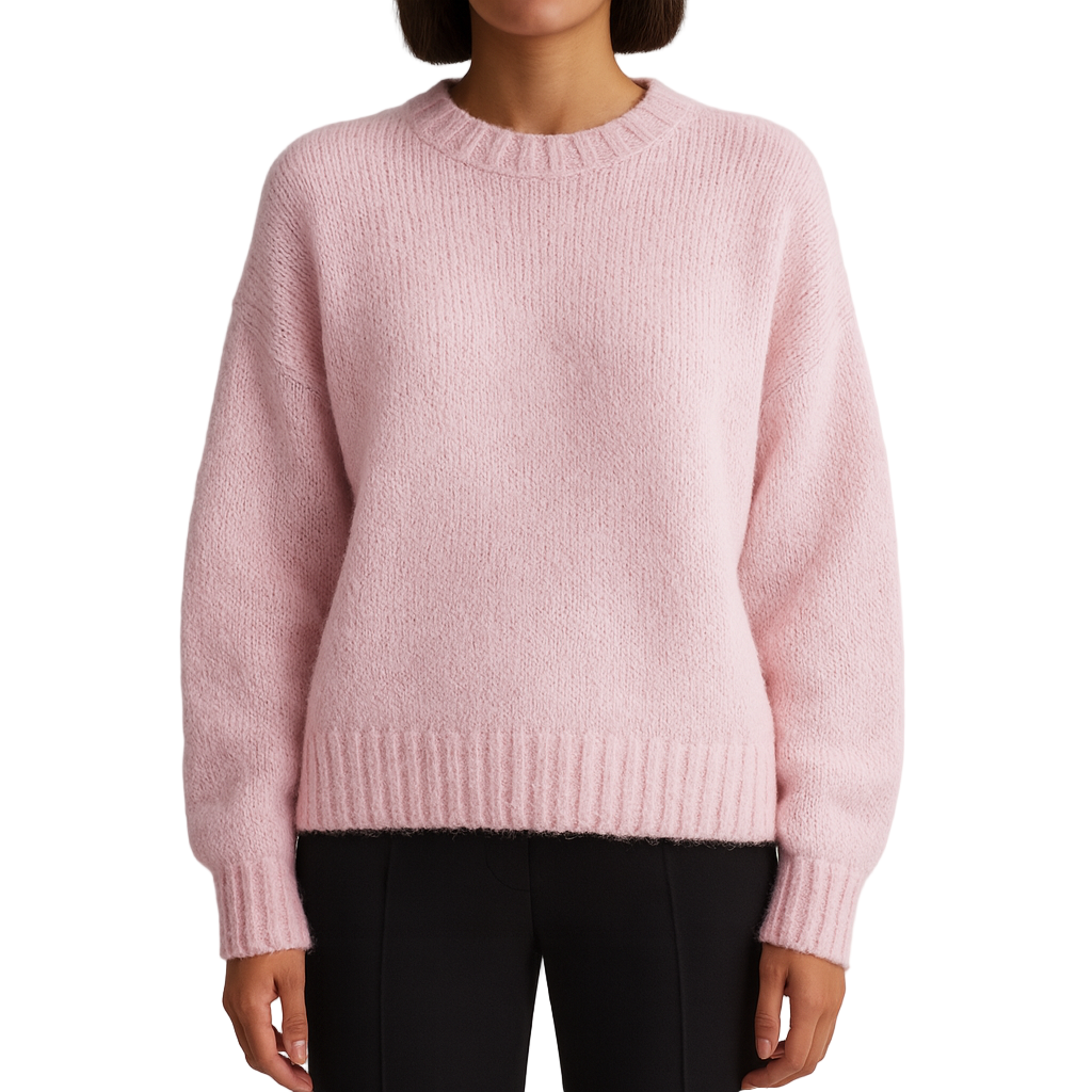 Damen - Oversized Strickpullover - Bequemer Rundhalsausschnitt - Stylischer Look für jeden Anlass