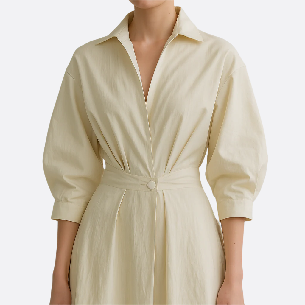 Damen - Elegantes Vintage-inspiriertes Kleid - Polyestergemisch - Zeitloses Design für Jeden Anlass