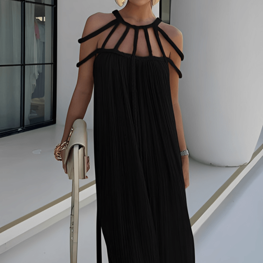 Damen - Elegantes Kleid - Weicher Stoff - Klassisches Freizeit Design - Perfekt für jeden Anlass - Stilvoll und Bequem