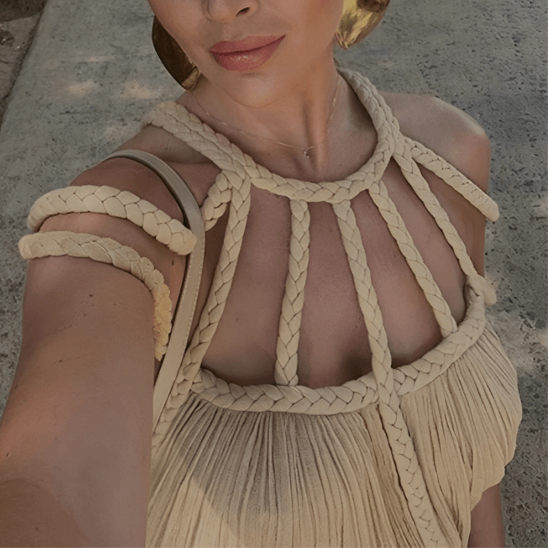 Damen - Elegantes Kleid - Weicher Stoff - Klassisches Freizeit Design - Perfekt für jeden Anlass - Stilvoll und Bequem