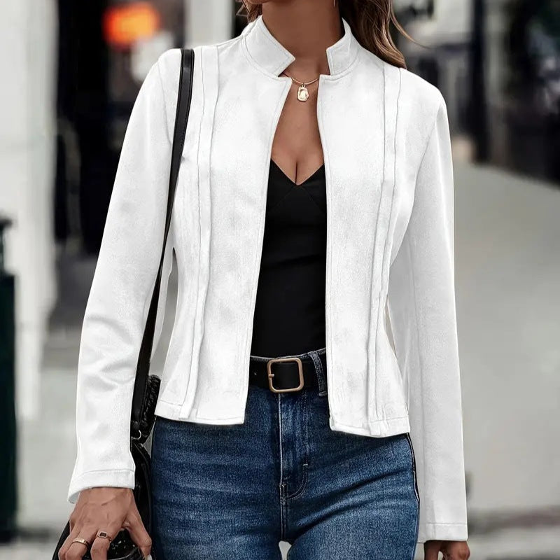 Damen - Kurze Jacke - Stylische Wollmischung - Bequeme und Modische Übergangsjacke