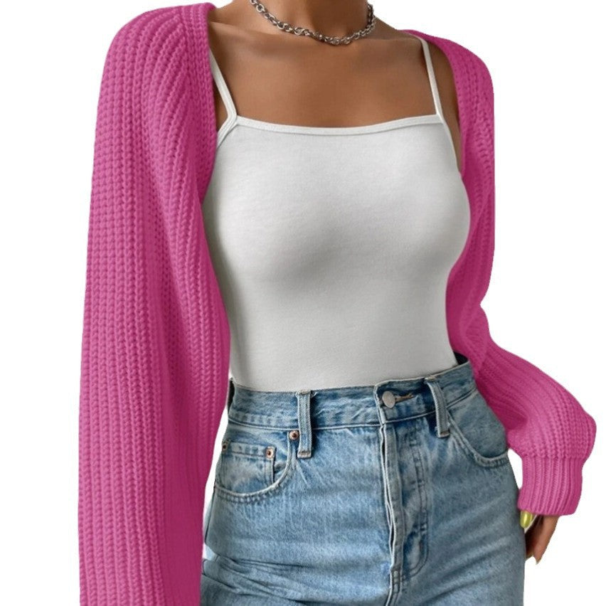 Damen - Lässige Rippenstrickjacke - Bequemes Strickdesign für jeden Anlass - Trendy und vielseitig