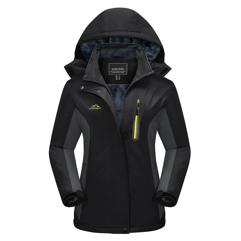 Damen - Schneeski Jacke - Stylisch mit Kapuze - Wasserabweisend & Warm für Outdoor-Abenteuer