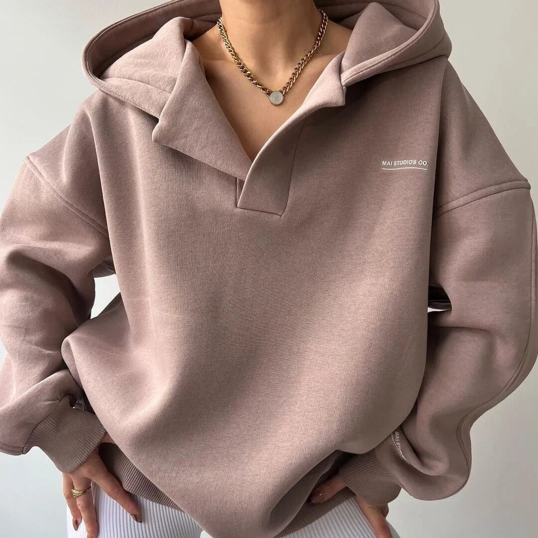 Damen - Kapuzenpullover - Übergroßer - Atmungsaktivem Material - Bequemer, lässiger Look für jeden Tag