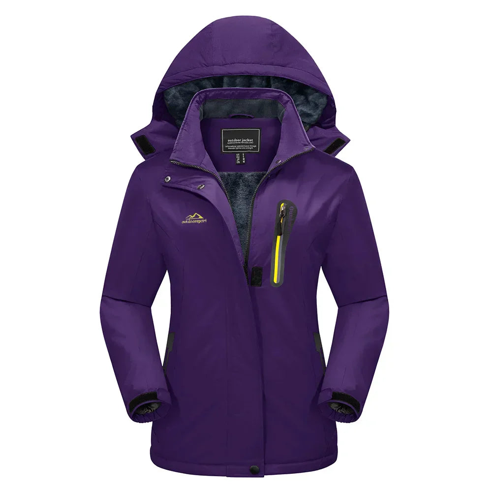 Damen - Schneeski Jacke - Stylisch mit Kapuze - Wasserabweisend & Warm für Outdoor-Abenteuer