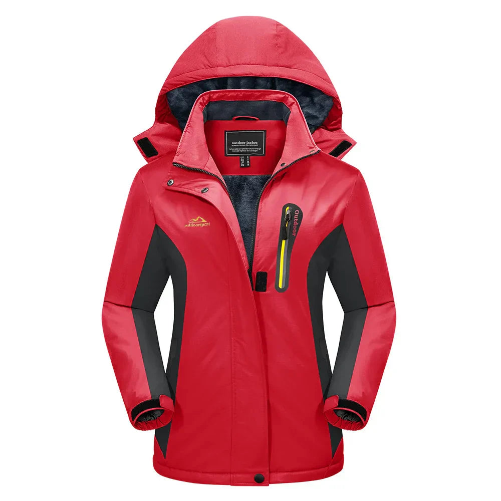 Damen - Schneeski Jacke - Stylisch mit Kapuze - Wasserabweisend & Warm für Outdoor-Abenteuer