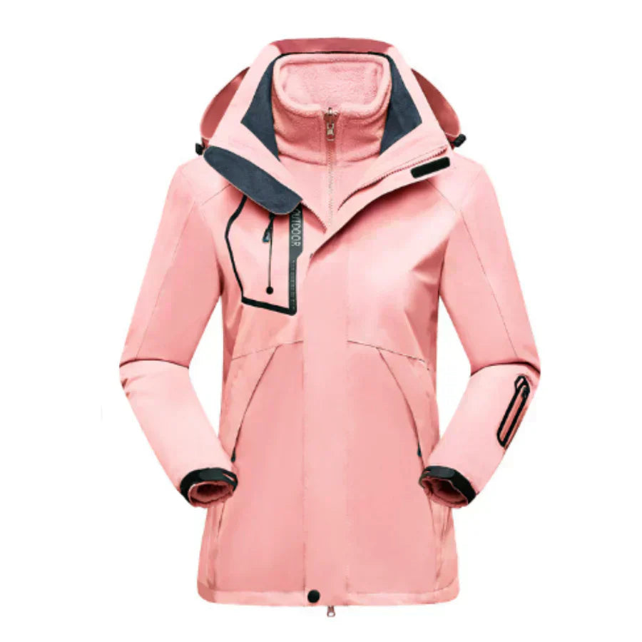 Damen - Multifunktionale Langarm Skijacke - Wetterfest & Stylisch - Perfekt für Outdoor-Aktivitäten