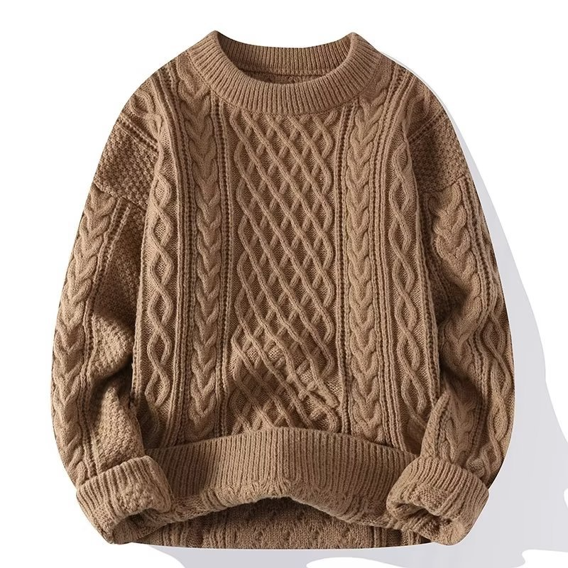 Damen - Grobstrickpullover - Rundhalsausschnitt - Bequem & Stylisch - Perfekt für jede Jahreszeit