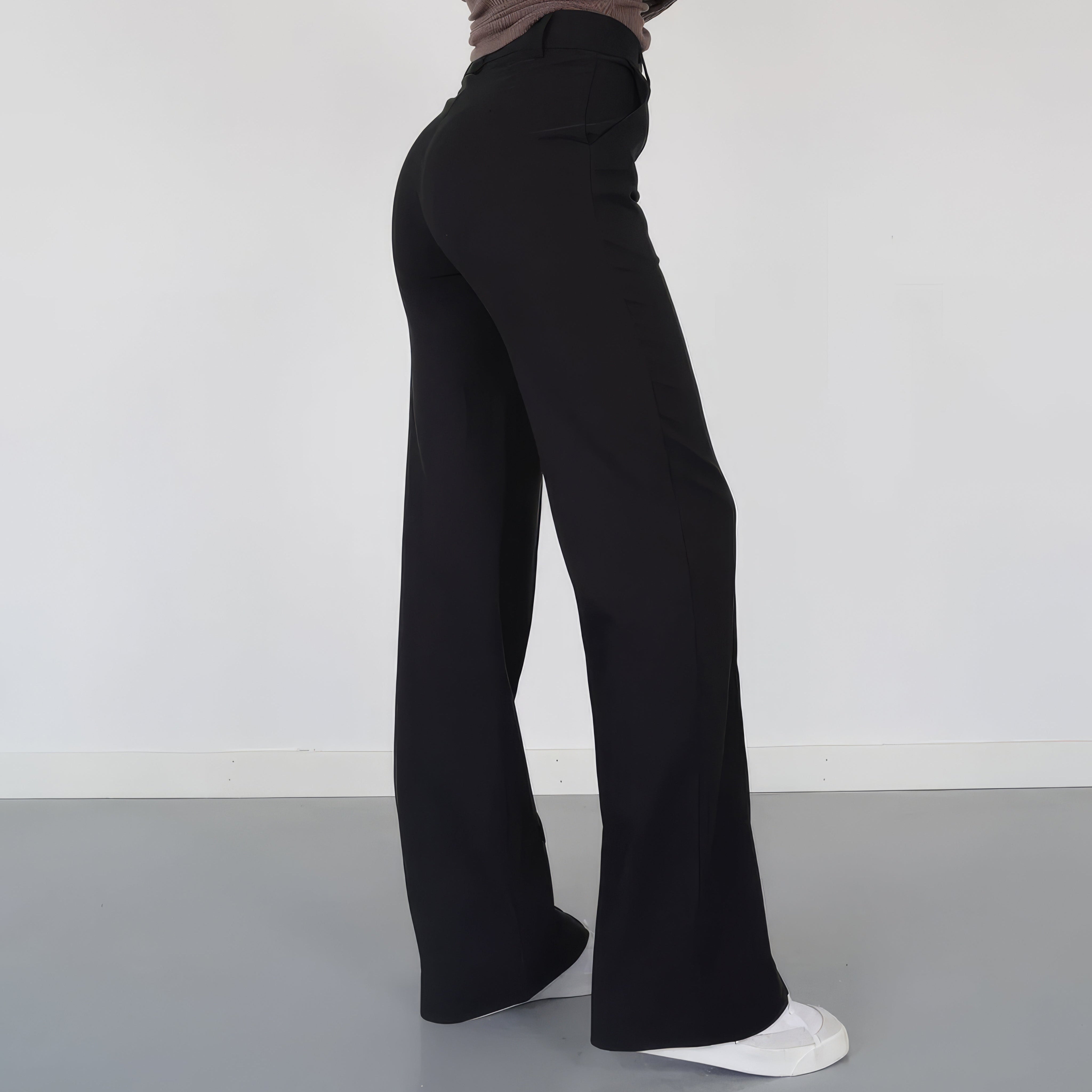 Damen - Hochtaillierte Hose - Geradem Bein - Eleganter, bequemer Schnitt - Perfekt für jede Gelegenheit