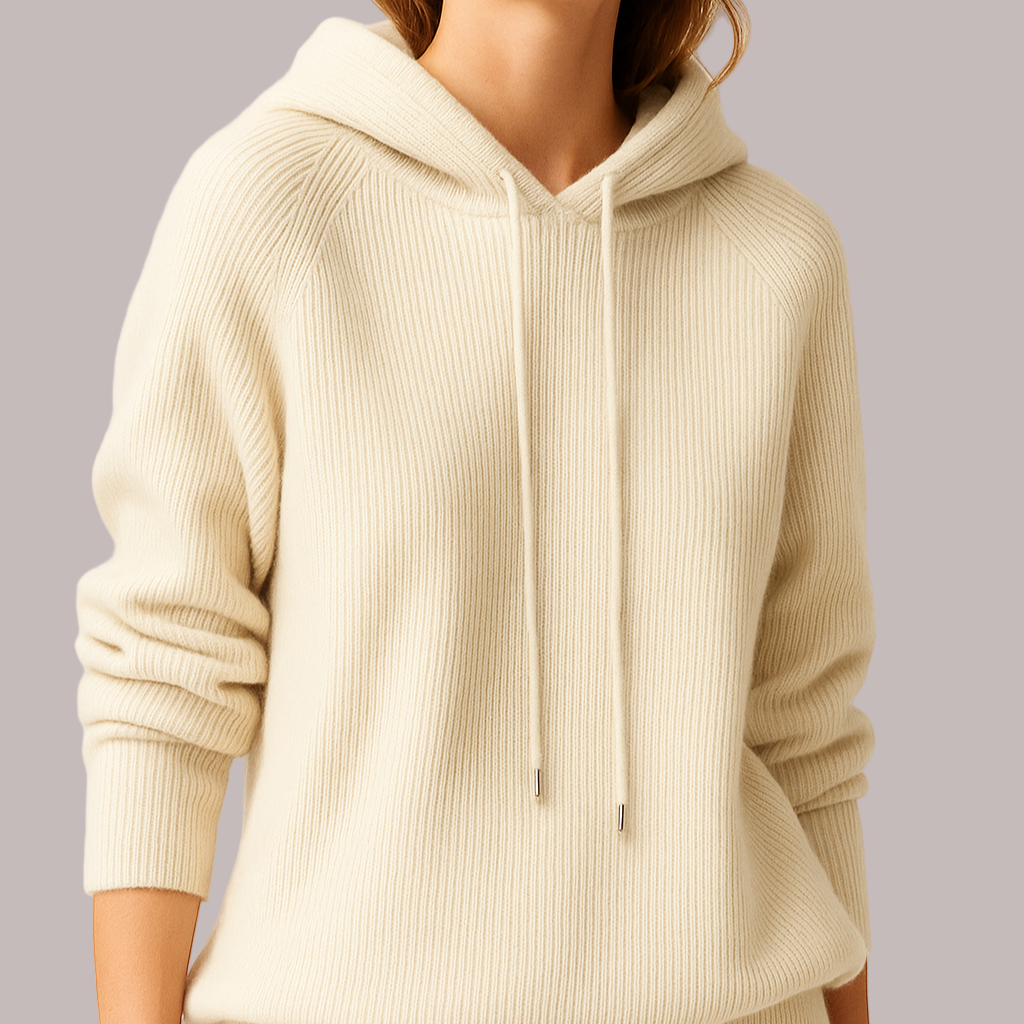 Damen - Kapuzenpullover - Entspannter Passform - Weicher Rippenstrick für ultimativen Komfort