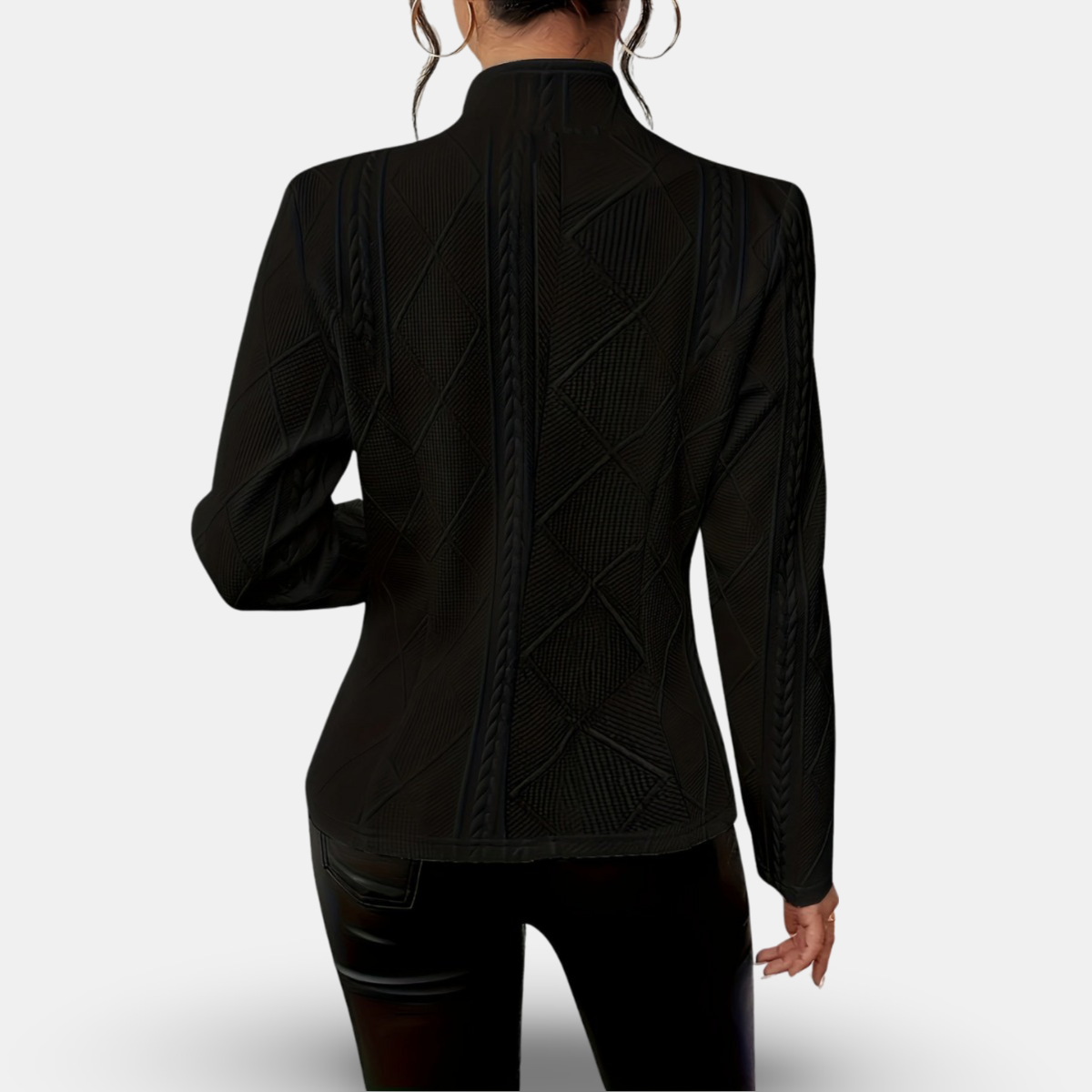 Damen - Geometrischer Blazer mit Struktur - Eleganter Schnitt für jeden Anlass
