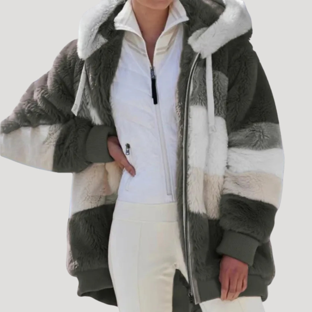 Damen - Winterjacke - Flauschige Kunstpelz - Gemütlicher Stil