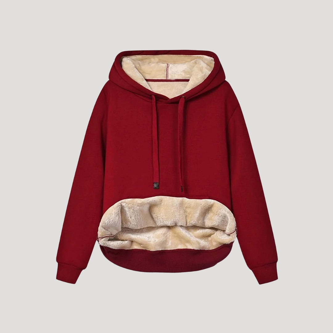 Damen - Übergroß Winter Kapuzenpulli - Fleece Gefüttert - Kängurutasche - Perfekt für kalte Tage