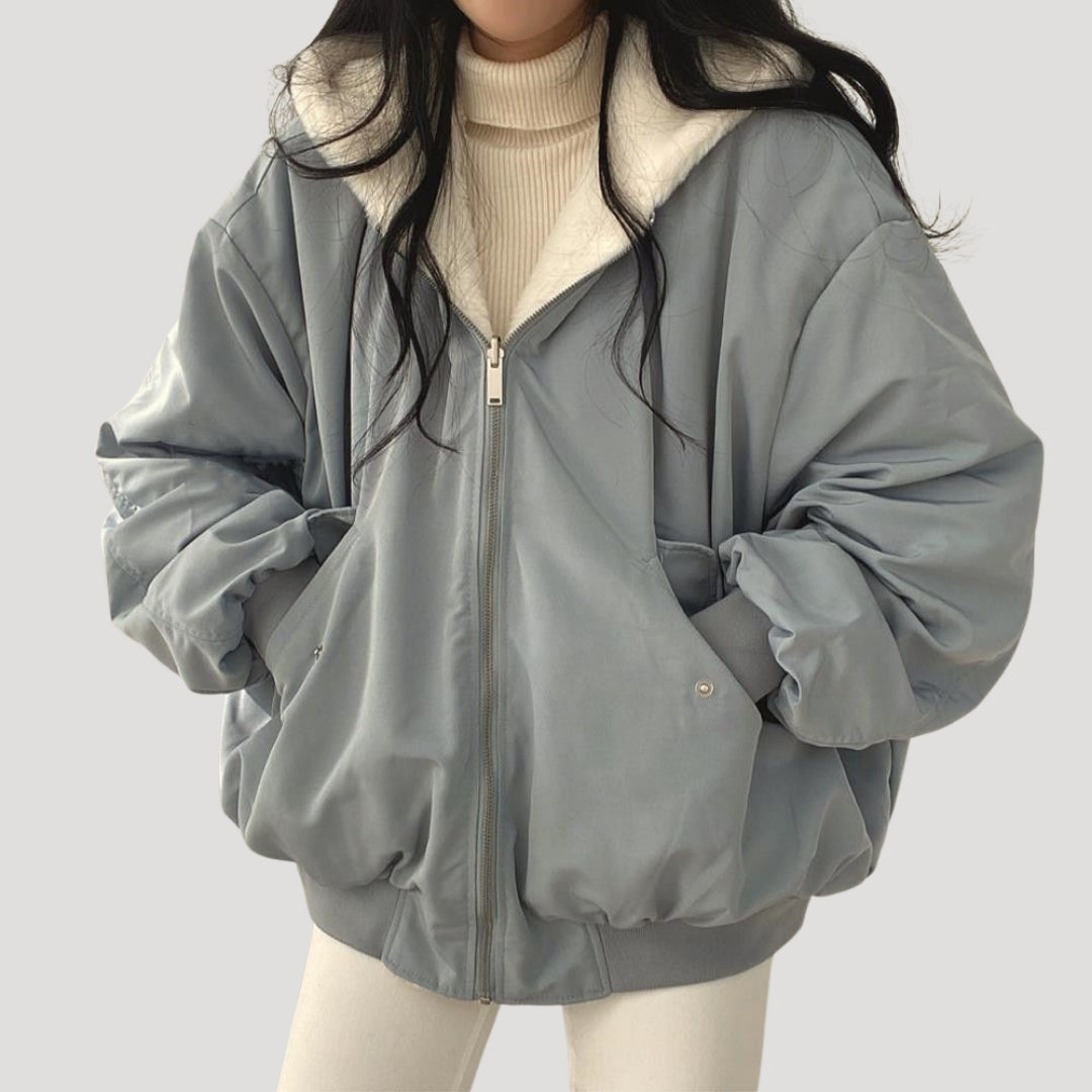 Damen - Teddy Mantel Jacke - Sherpa Fleece - Gemütlicher Winter Style für kalte Tage