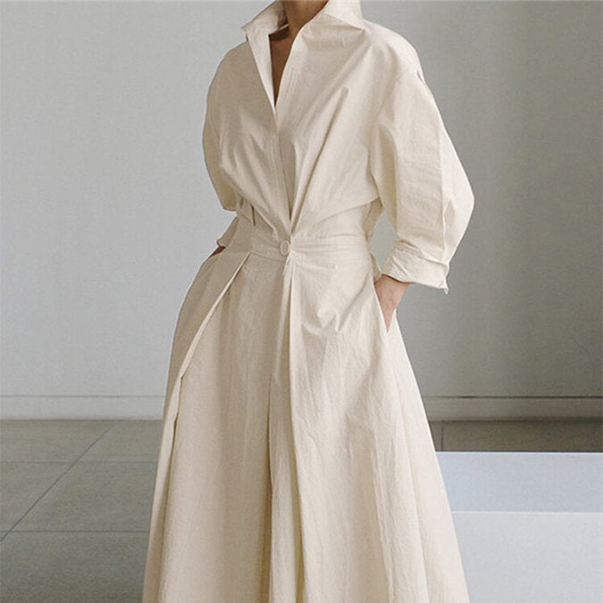 Damen - Elegantes Vintage-inspiriertes Kleid - Polyestergemisch - Zeitloses Design für Jeden Anlass
