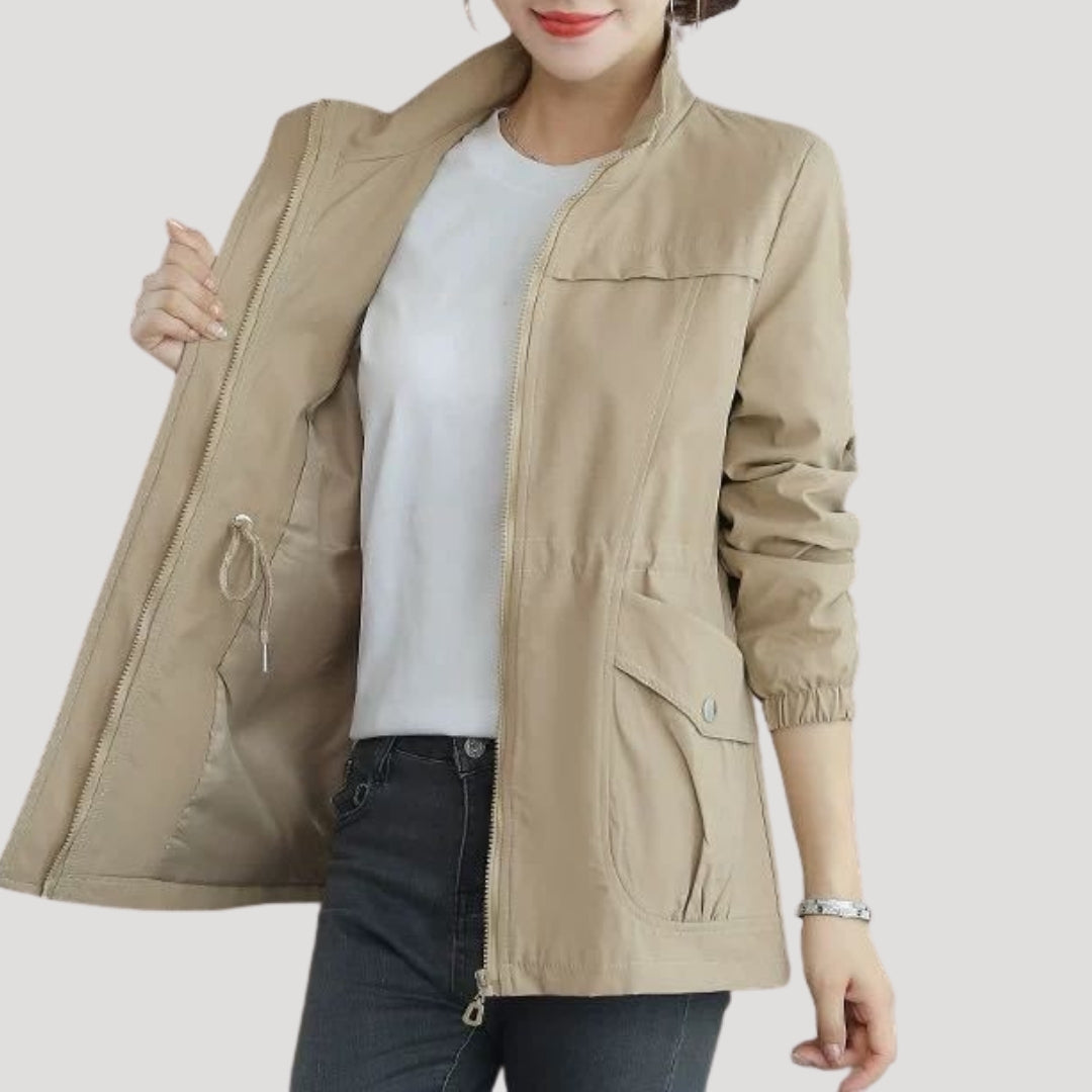 Damen - Leichte Windbreaker-Jacke - Wasserdichte - Atmungsaktiv und Stylisch für Freizeit und Outdoor