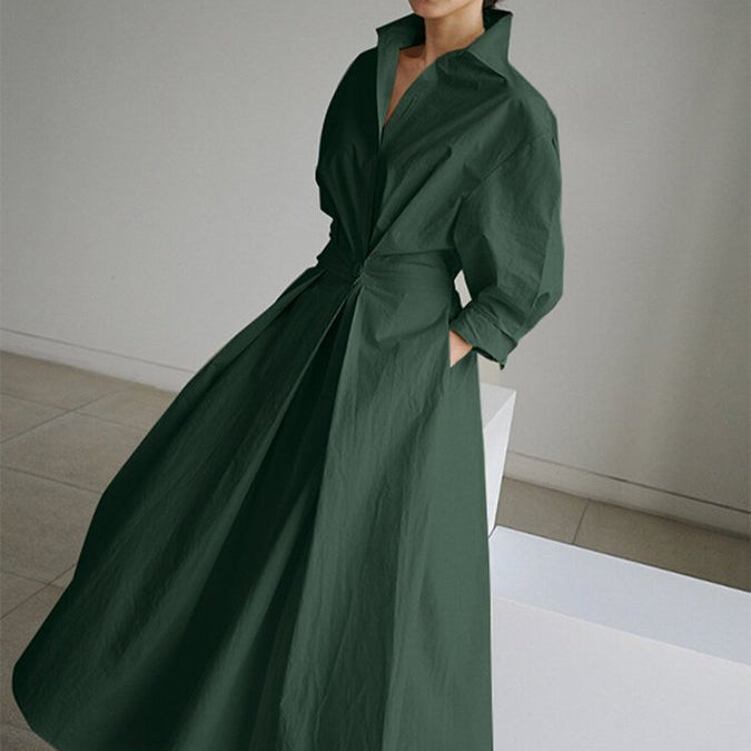 Damen - Elegantes Vintage-inspiriertes Kleid - Polyestergemisch - Zeitloses Design für Jeden Anlass