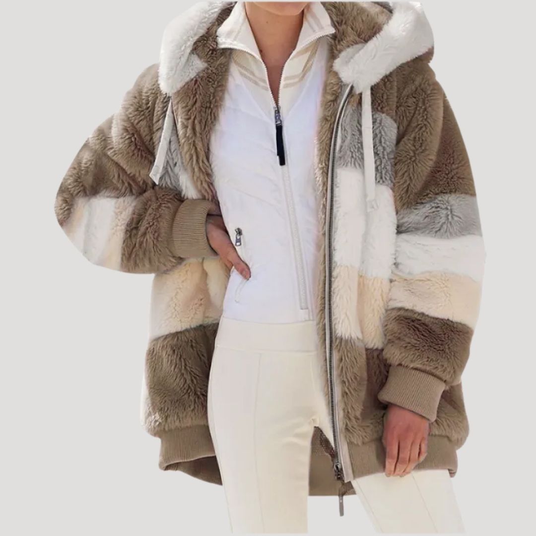 Damen - Winterjacke - Flauschige Kunstpelz - Gemütlicher Stil
