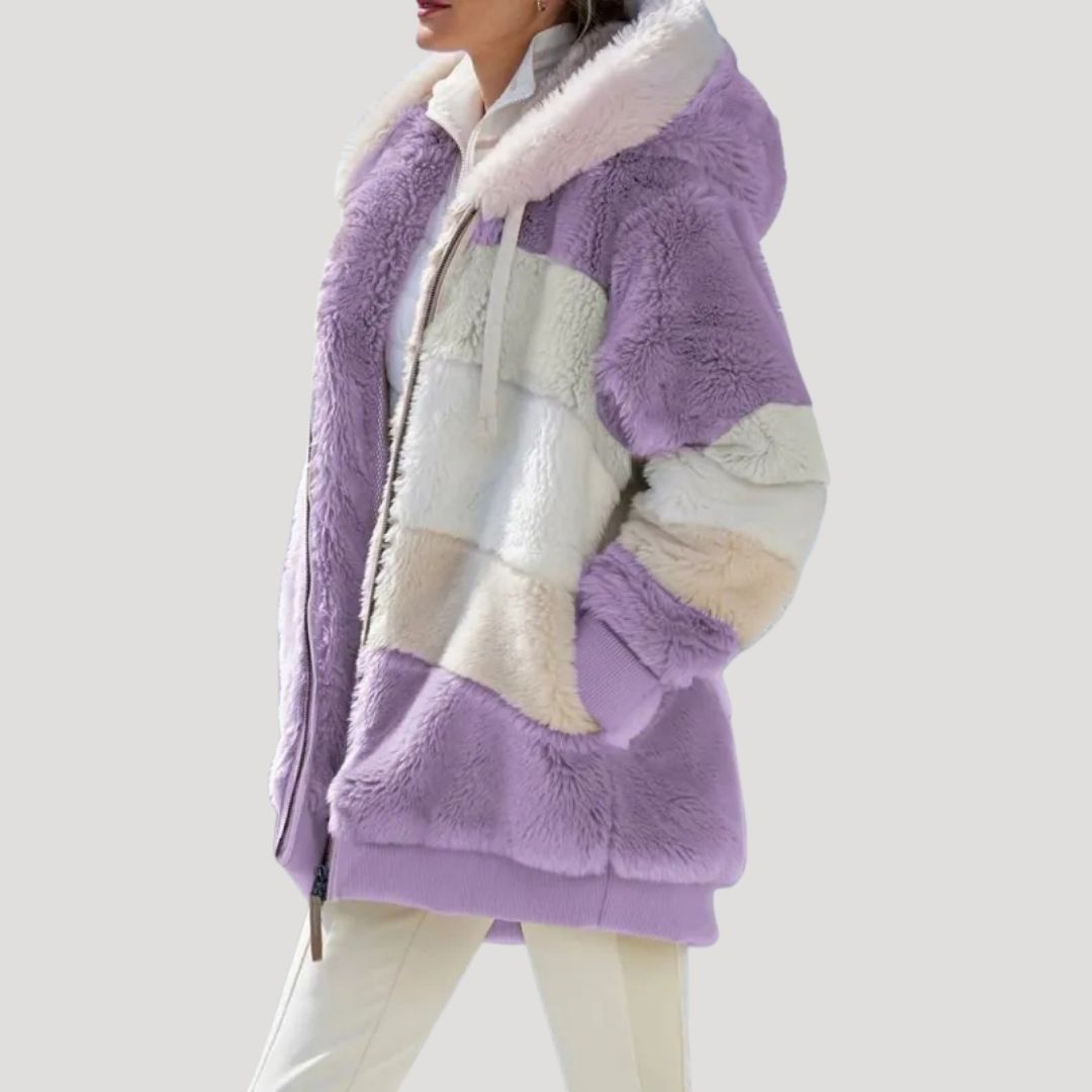 Damen - Winterjacke - Flauschige Kunstpelz - Gemütlicher Stil