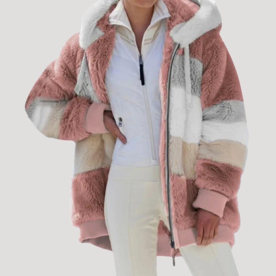 Damen - Winterjacke - Flauschige Kunstpelz - Gemütlicher Stil