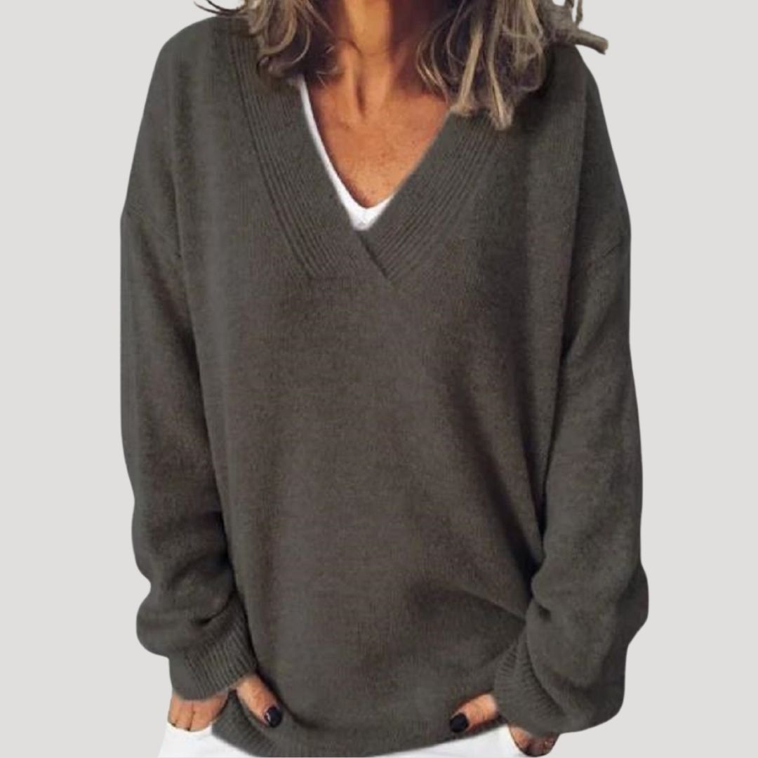 Damen - Übergroßer Strickpulli - Winterstil - Perfekt für kalte Wintertage eignet