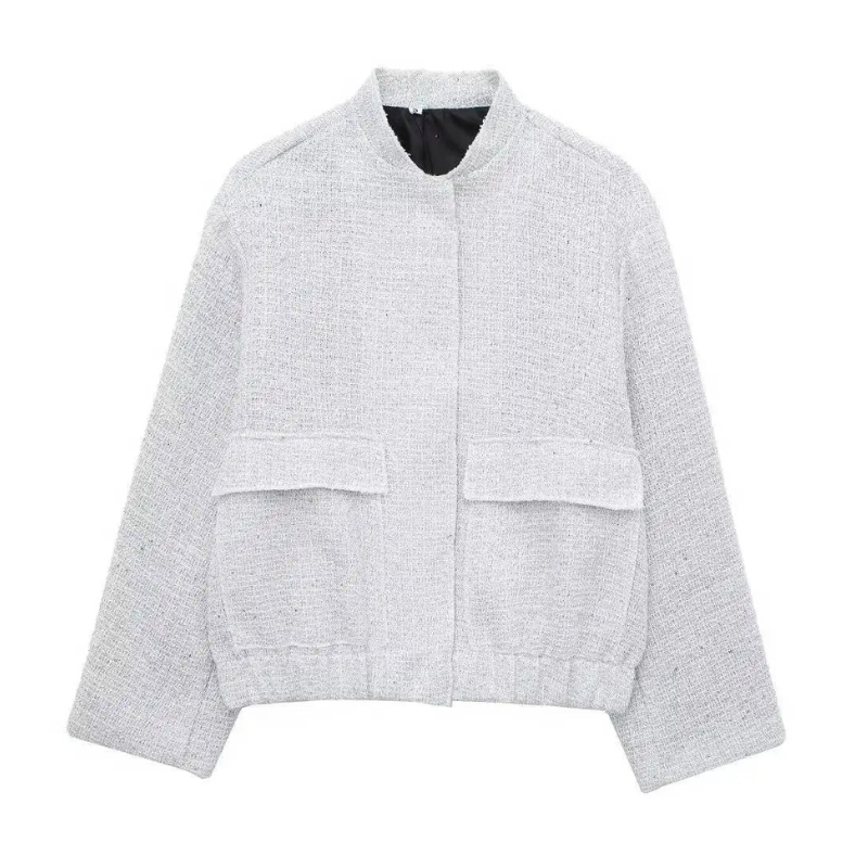 Damen - Kurze Jacke - Leichten Pailletten - Trendy & Schick - Perfekt für Ausgehen