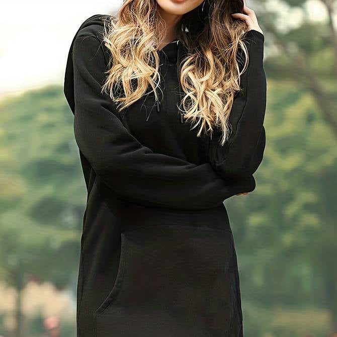 Damen - Langer Kapuzenpullover - Weicher Stoff - Stilvolles Design - Ideal für jeden Anlass