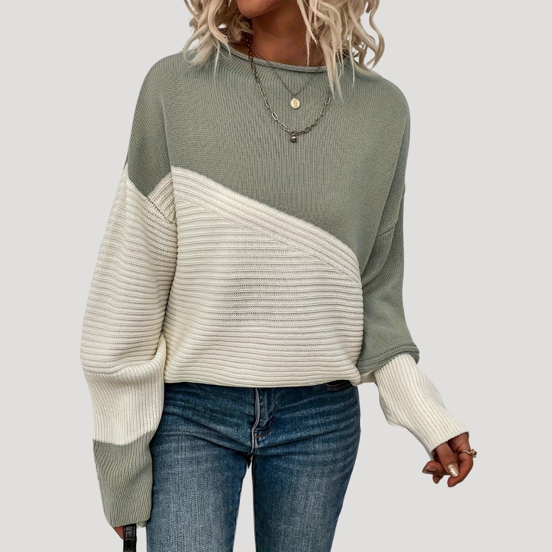 Damen - Gestrickter Übergröße Winterpullover - Weicher Stoff -  Bequemer Schnitt - Ideal für die kalte Jahreszeit