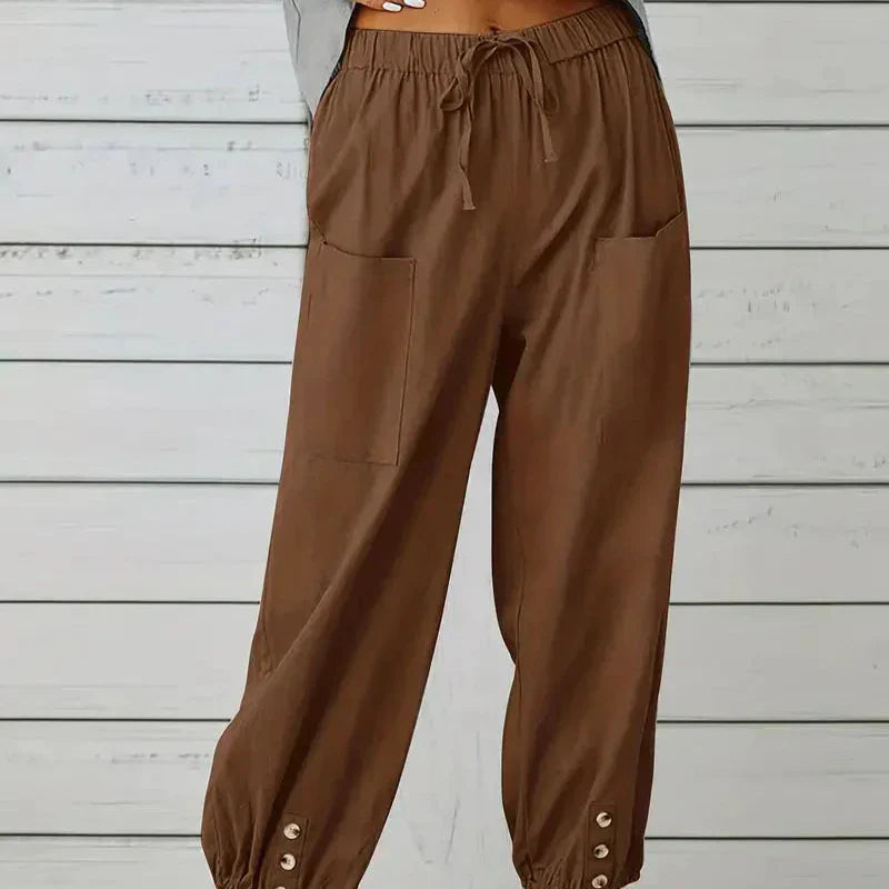 Damen - Leichte Sommerhose - Atmungsaktives Material - Bequemer Stil für den perfekten Sommerlook