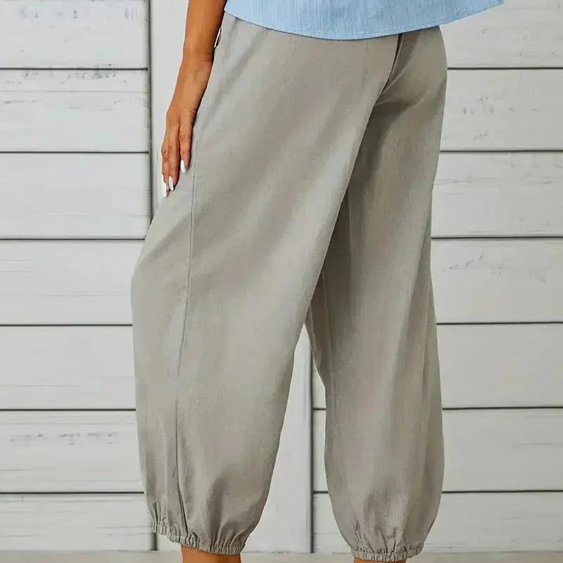 Damen - Leichte Sommerhose - Atmungsaktives Material - Bequemer Stil für den perfekten Sommerlook