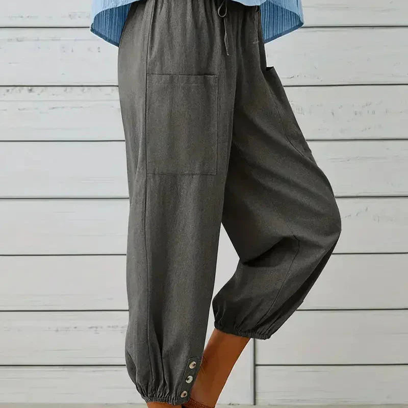 Damen - Leichte Sommerhose - Atmungsaktives Material - Bequemer Stil für den perfekten Sommerlook
