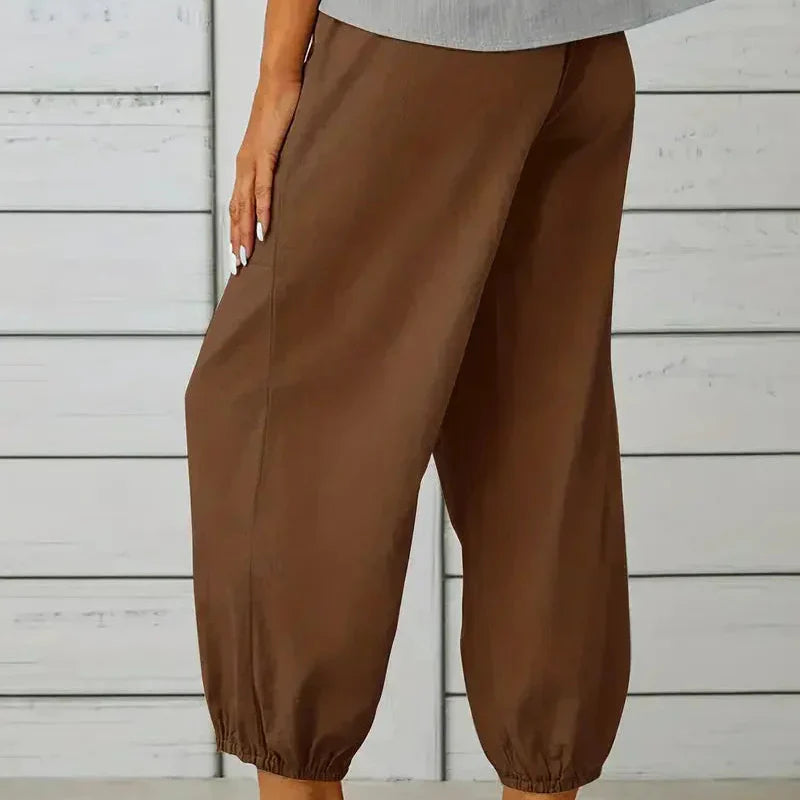 Damen - Leichte Sommerhose - Atmungsaktives Material - Bequemer Stil für den perfekten Sommerlook